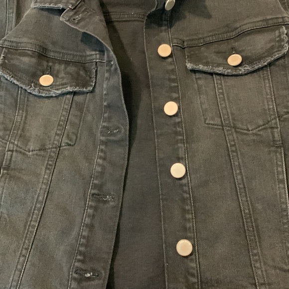 Zara Black Denim Jacket size S - Picture 4 of 5